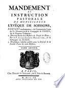 Mandement et instruction pastorale de Monseigneur l'évêque de Soissons portant condamnation...
