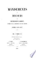 Mandements et discours