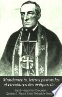 Mandements, lettres pastorales et circulaires des évêques de St-Hyacinthe