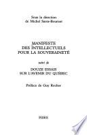 Manifeste des intellectuels pour la souveraineté