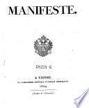 Manifeste. Traduit de l'allemand