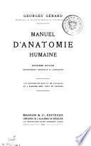 Manuel d'anatomie humaine