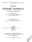 Manuel d'économie commerciale
