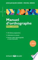 Manuel d'orthographe
