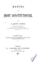 Manuel de droit constitutionnel