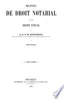Manuel de droit notarial et de droit fiscal