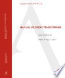 Manuel de droit pénitentiaire
