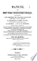 Manuel de droit public ecclésiastique français