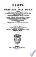 Manuel de l'amateur d'estampes ...