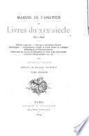 Manuel de l'amateur de livres du XIXe siècle, 1801-1893