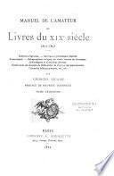 Manuel de l'amateur de livres du XIXe siècle