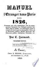 Manuel de l'etranger dans Paris pour 1826
