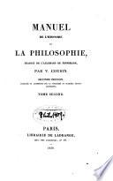 Manuel de l'histoire de la philosophie
