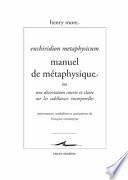 Manuel de métaphysique