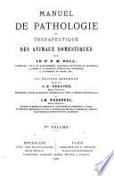 Manuel de pathologie et thérapeutique des animaux domestiques