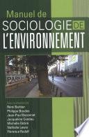 Manuel de sociologie de l'environnement