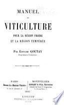 Manuel de viticulture pour la région froide et la région tempérée