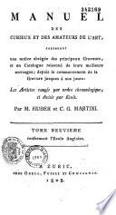 Manuel des curieux et des amateurs de l'art: L'École angloise. par Hubert et C.-G. Martini