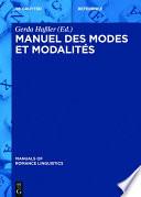 Manuel des modes et modalités