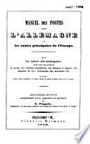 Manuel des postes pour l'Allemagne et les routes principales de l'Europe
