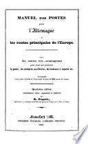 Manuel des Postes pour l'Allemagne et les routes principales de l'Europe