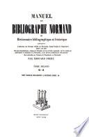 Manuel du bibliographe normand