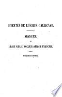 Manuel du droit public ecclésiastique français