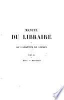 Manuel du libraire et de l'amateur de livres