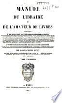 Manuel du libraire et de l'amateur de livres: L-Q