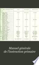 Manuel générale de l'instruction primaire