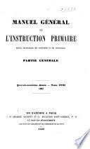 Manuel générale de l'instruction primaire