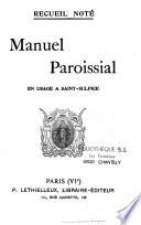 Manuel paroissial en usage à Saint-Sulpice