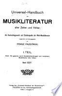 Manuel universel de la littérature musicale