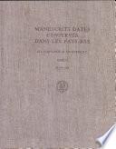 Manuscrits datés conservés dans les Pays-Bas