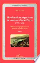 Marchands et négociants de couleur à Saint-Pierre (1777-1830)