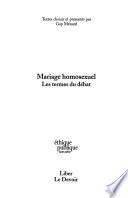 Mariage homosexuel