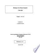 Mariages de la Haute-Gaspésie, 1786-2003: M-Z