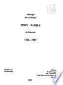 Mariages de la paroisse Holy Family de Montréal, 1926-1987