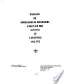 Mariages de Notre-Dame de Bonsecours, L'Islet sur Mer, 1679-1973 et L'Isletville, 1962-1972