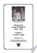 Mariages du comté de Shefford, 1842-2003