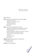 Marx et l'appropriation sociale