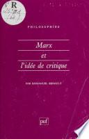 Marx et l'idée de critique
