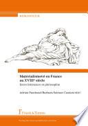 Matérialisme(s) en France au XVIIIe siècle