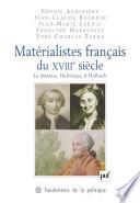 Matérialistes français du XVIIIe siècle