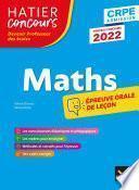 Mathématiques - CRPE 2022 - Epreuve orale d'admission