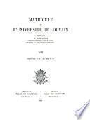 Matricule de l'Université de Louvain