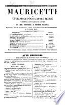 Mauricette ou un mariage pour l'autre monde