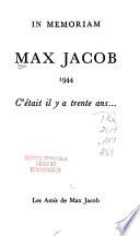 Max Jacob, 1944
