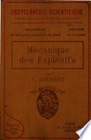 Mécanique des explosifs