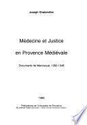 Médecine et justice en Provence médiévale